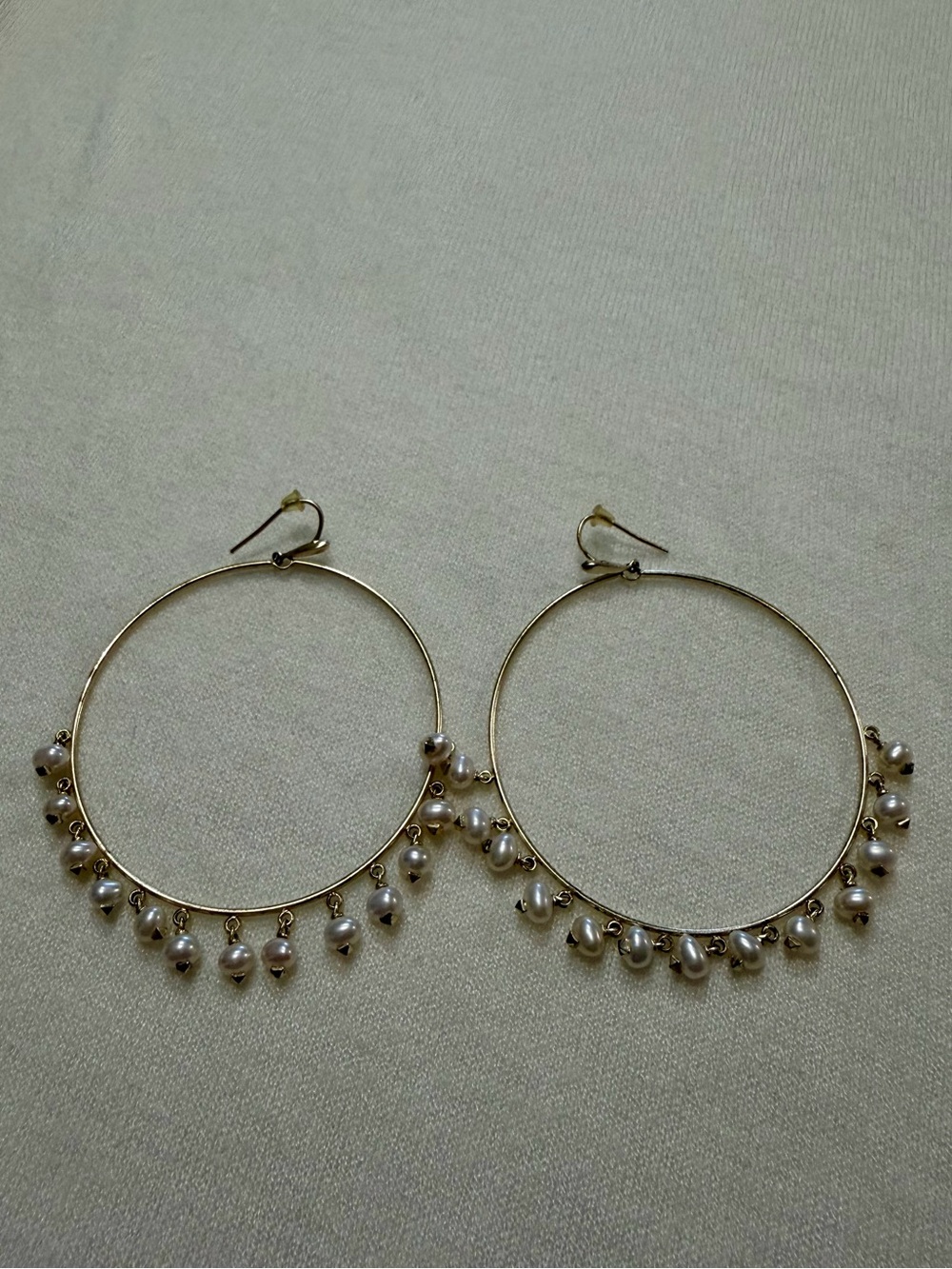 Kendra Scott Gold Hoop Hilty Earrings Pearl Dangles
